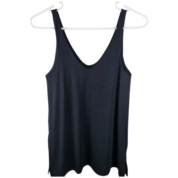 Athleta‎ Tank Top Built in Bra Black Workout Top V-Neck Shirt Women Size Small - Picture 6 of 9
